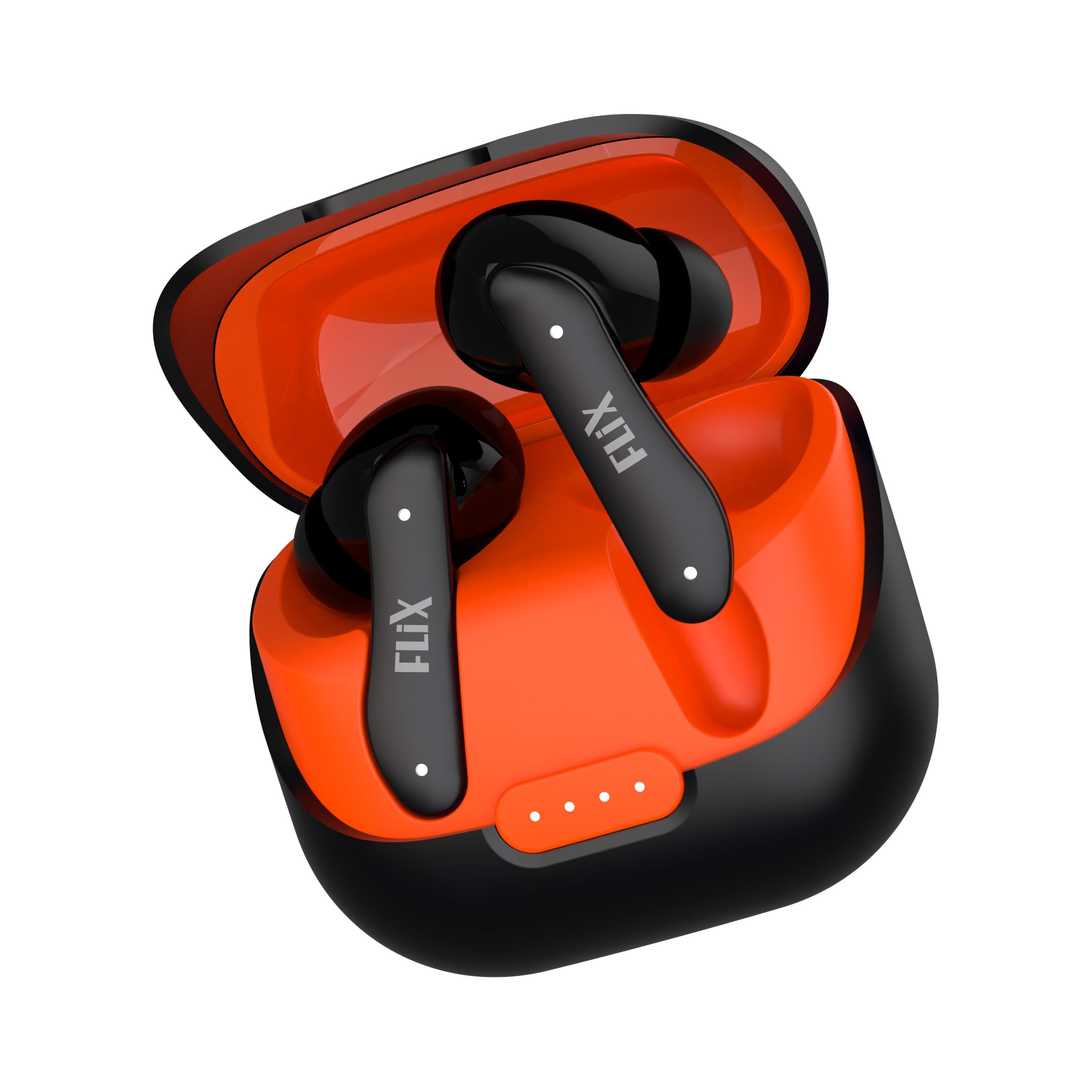 FLiX (Beetel T22 Nitro Buds TrueWireless InEar,Bluetooth v5.4(Quick Paring),10mm Super Bass Drivers,IPX4 Rated,Quad Mic ENC,Touch Controls,70hrs Playback,AI Voice Assistant(XTW-T22)(Black/Orange)-image-29