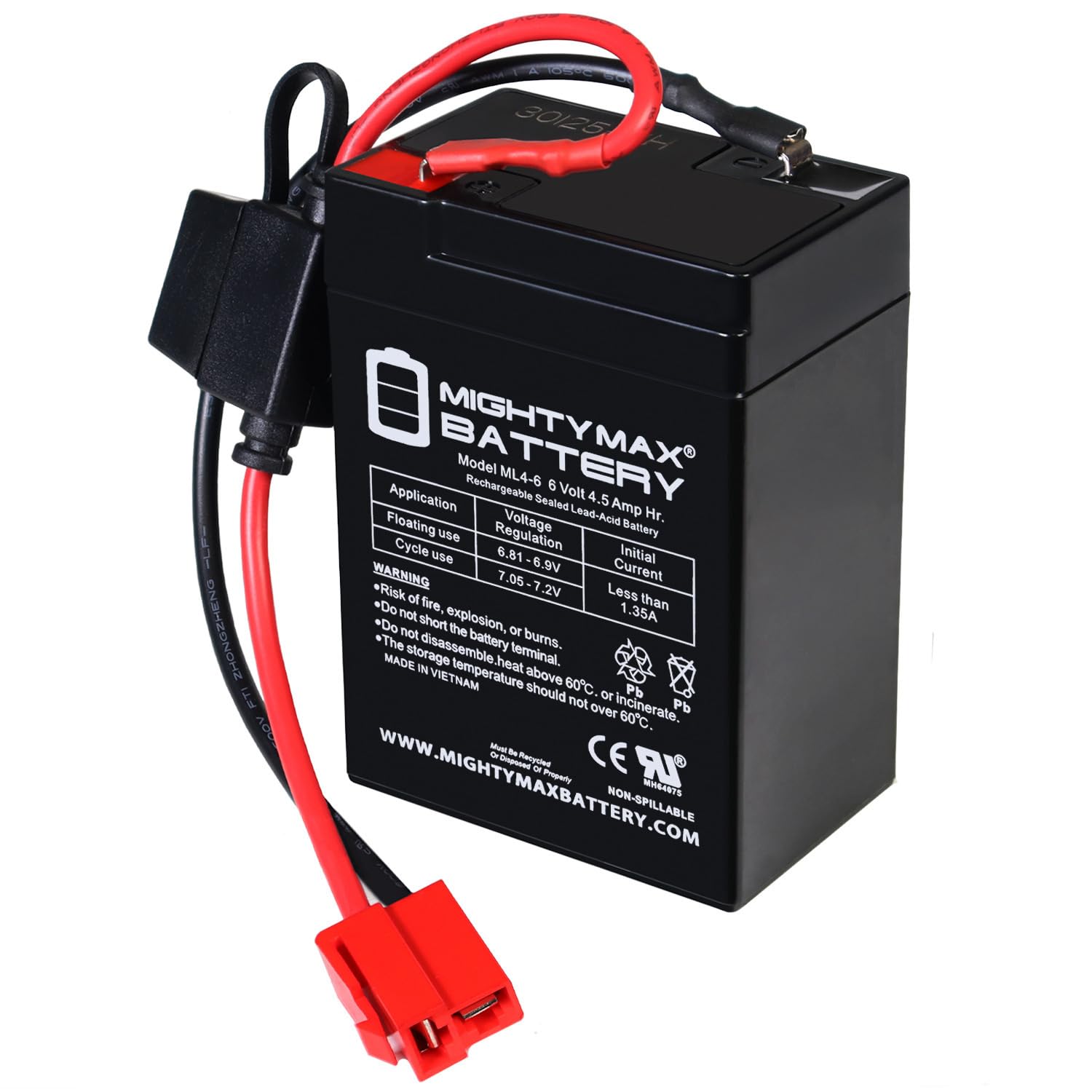 Ivy Mahusay 専用ページ Amazon.com: Mighty Max Battery 6V 4.5AH F1 SLA Replacement Battery