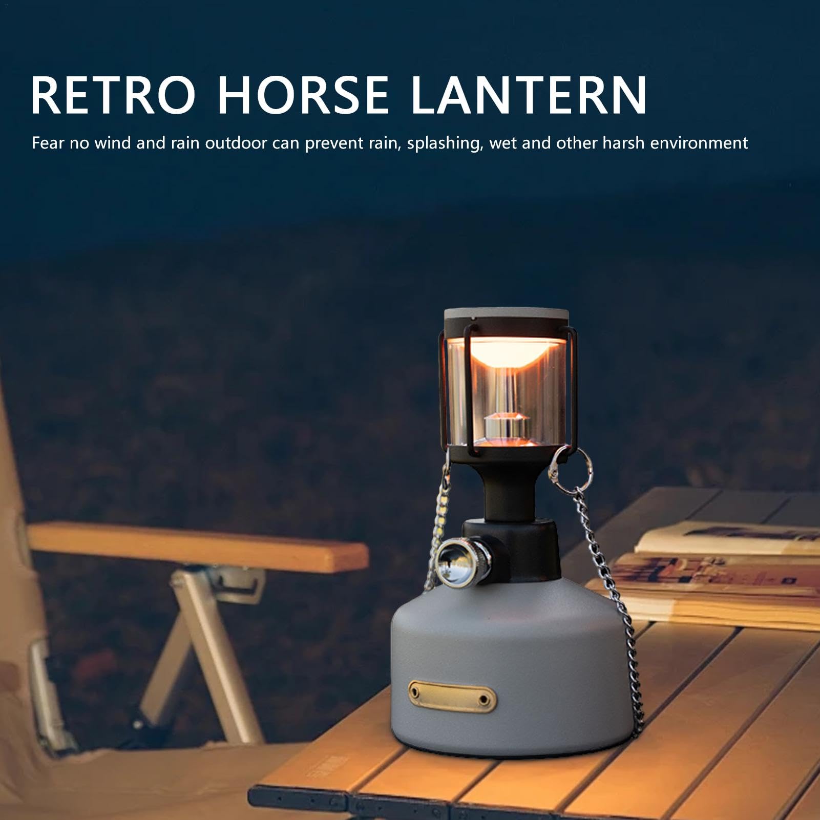 Latarnia LED w vintage, retro, lampa namiotowa, przenośna | wodoodporna lampa namiotowa w vintage, żarówka, latarnia, latarnia LED, awaria zasilania, wodoodporna lampa namiotowa n