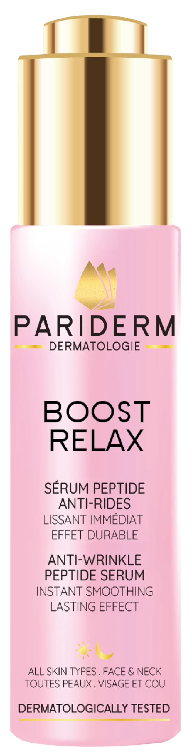 BOOST RELAX – Sérum peptide anti-rides – Lissant immédiat – Effet durable – Soin Visage Anti-âge – Pour tous Types de Peaux – 30 ml