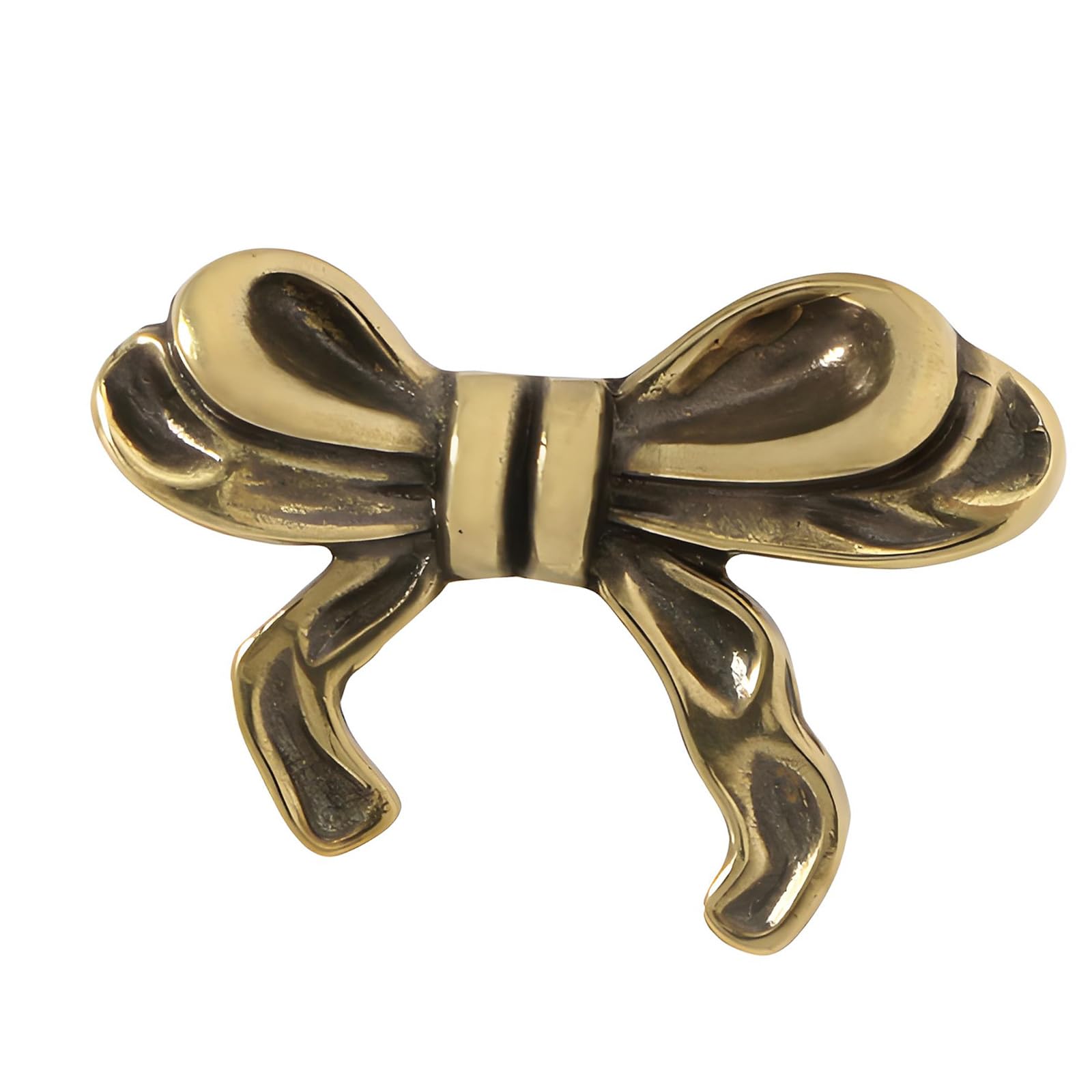 Dailibeer Aged Color Bow Knob Pull Handle Unique Brass Bow Cabinet Knob Cabinet Elegant Furniture Handle Home Decor Brass Butterfly Cabinet Pull