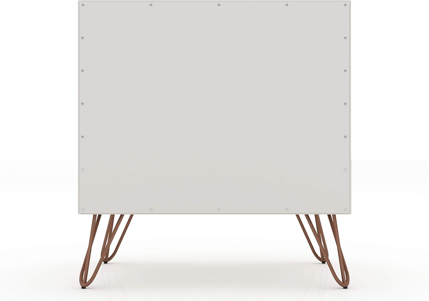 Off-White 1-Drawer Nightstand with Hairpin Legs