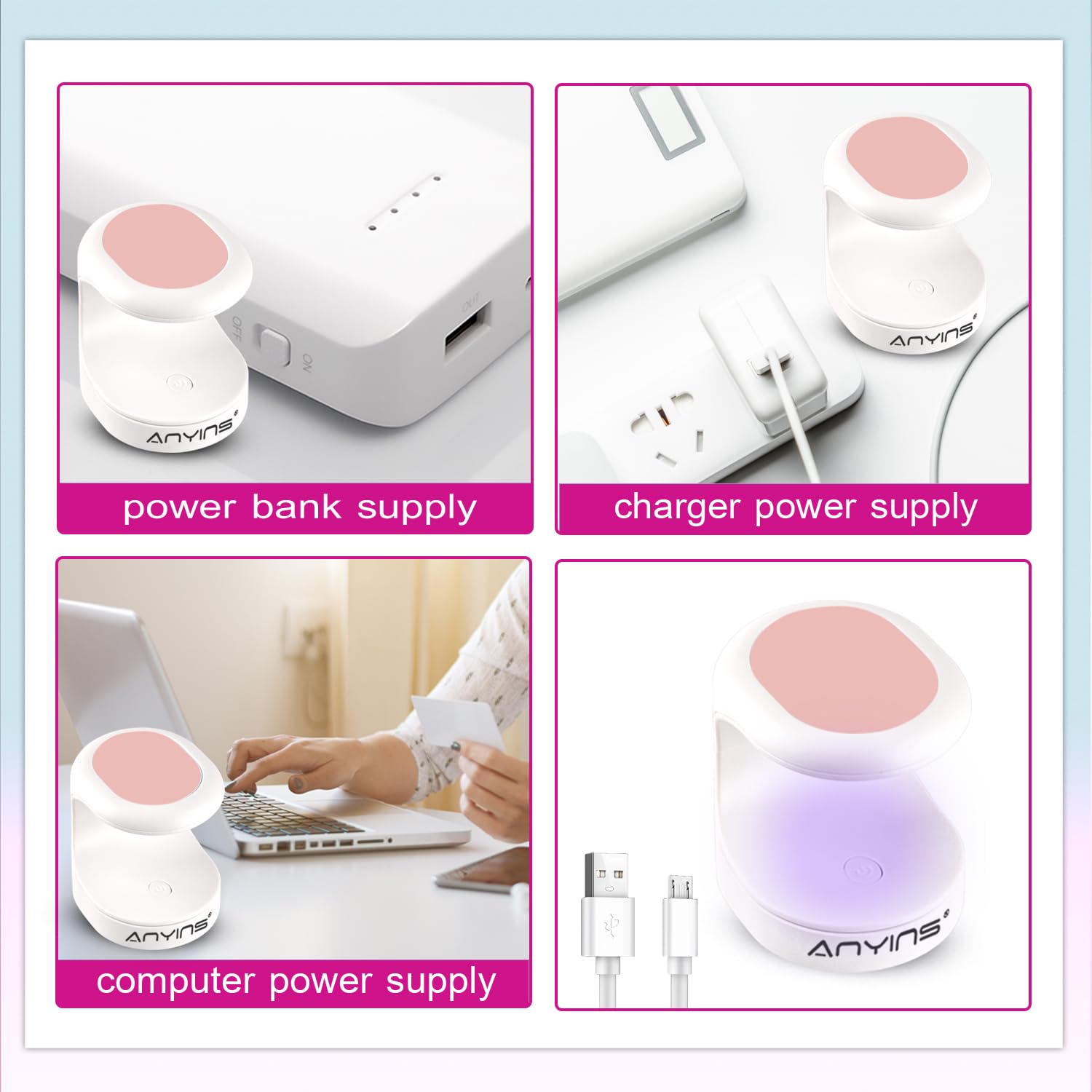 Mini luz UV para uñas de gel, luz UV para uñas, lámpara de uñas portátil UV de 16 W, lámpara UV profesional para uñas de gel, secador de uñas innovador para arte de uñas 4