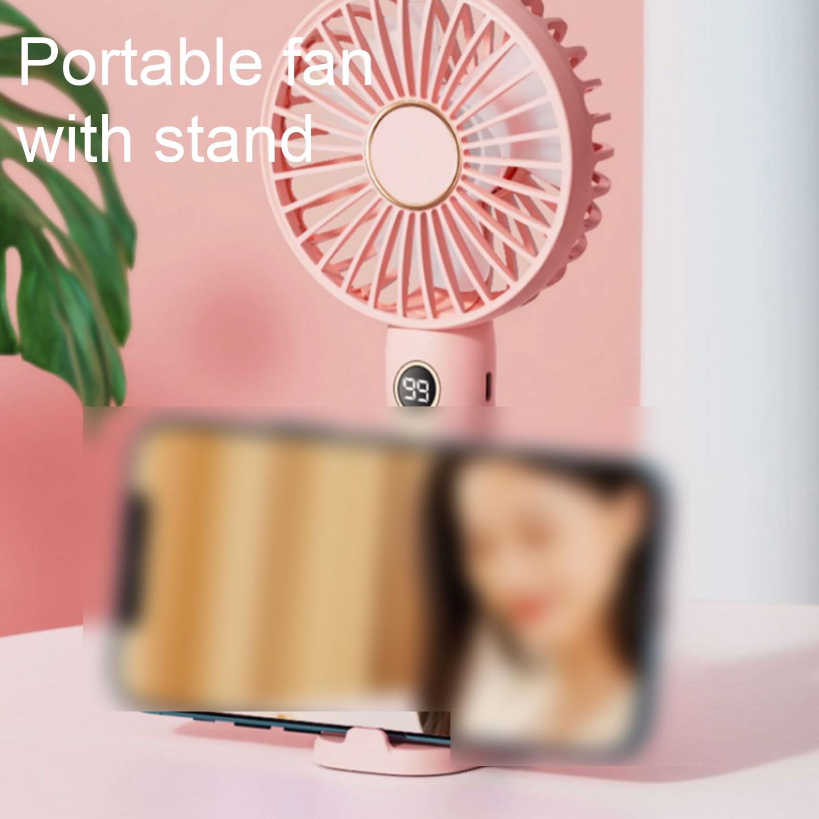Ventola Portatile Portatile Portatile da Tavolo Ventola Portatile Portatile Ricaricabile con Ventola Portatile Multifunzionale Regolabile