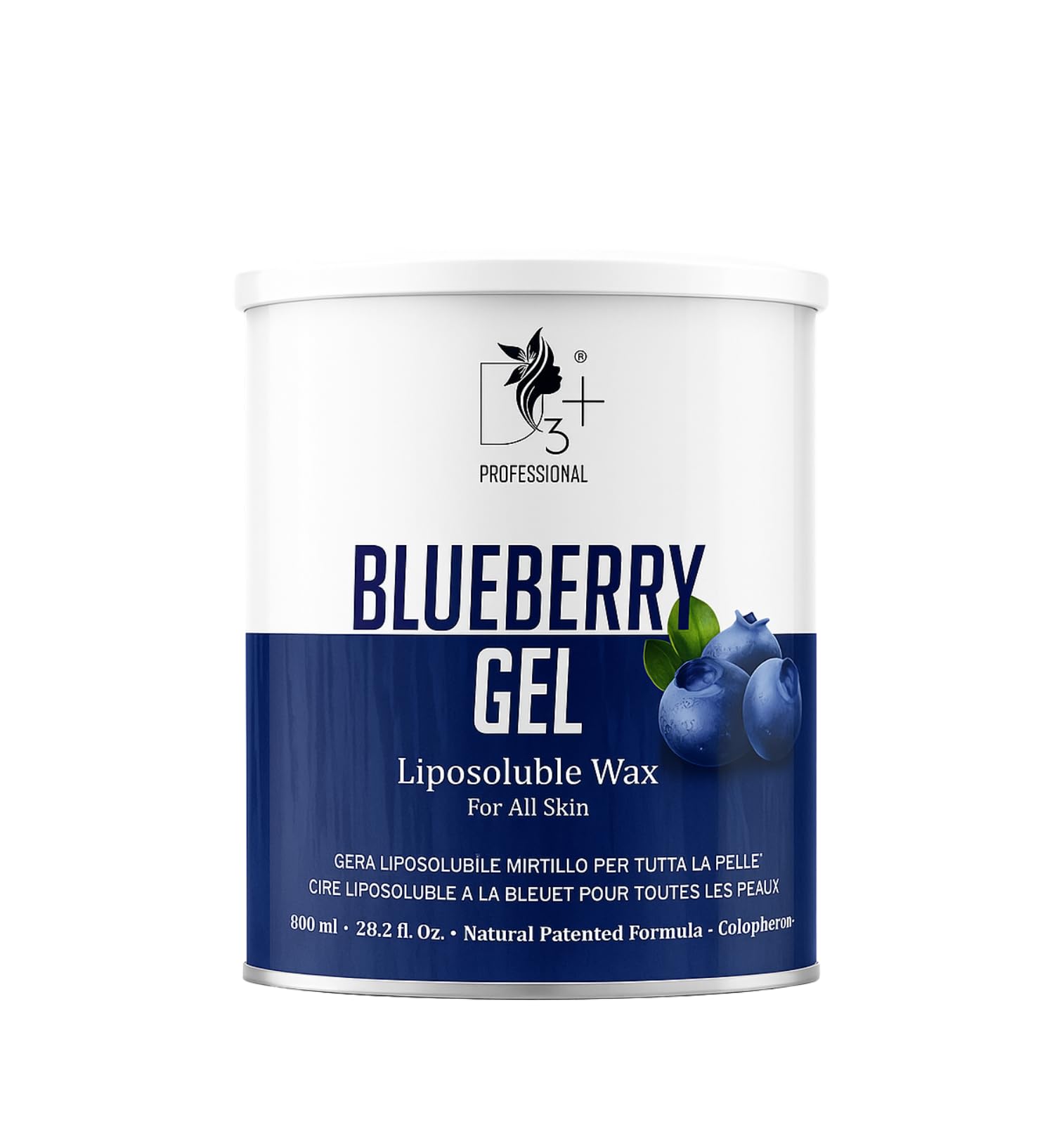 D3+ Blueberry Liposoluble Gel Hair Removal Wax for Face, Eyebrow, Underarm, Sensitive Skin, Stripless, Peel off Wax, 800ml-image-33