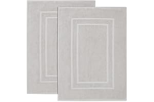 Wamsutta Bath Mat - Feather & Stitch 100% Cotton Terry Bath Mat, 2-Piece