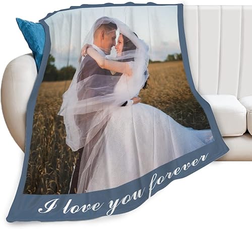 Miniatura 3 de Manta personalizada con collage de texto fotográfico, mantas con imágenes personalizadas para papá, mamá, amiga, familia, Acción de Gracias,