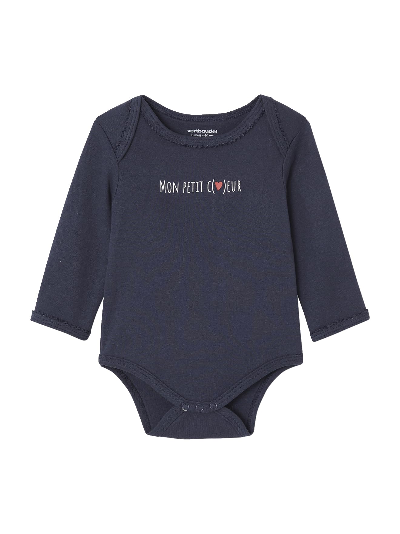VERTBAUDET 5 Bodies Manches Longues Bébé Coton BIO