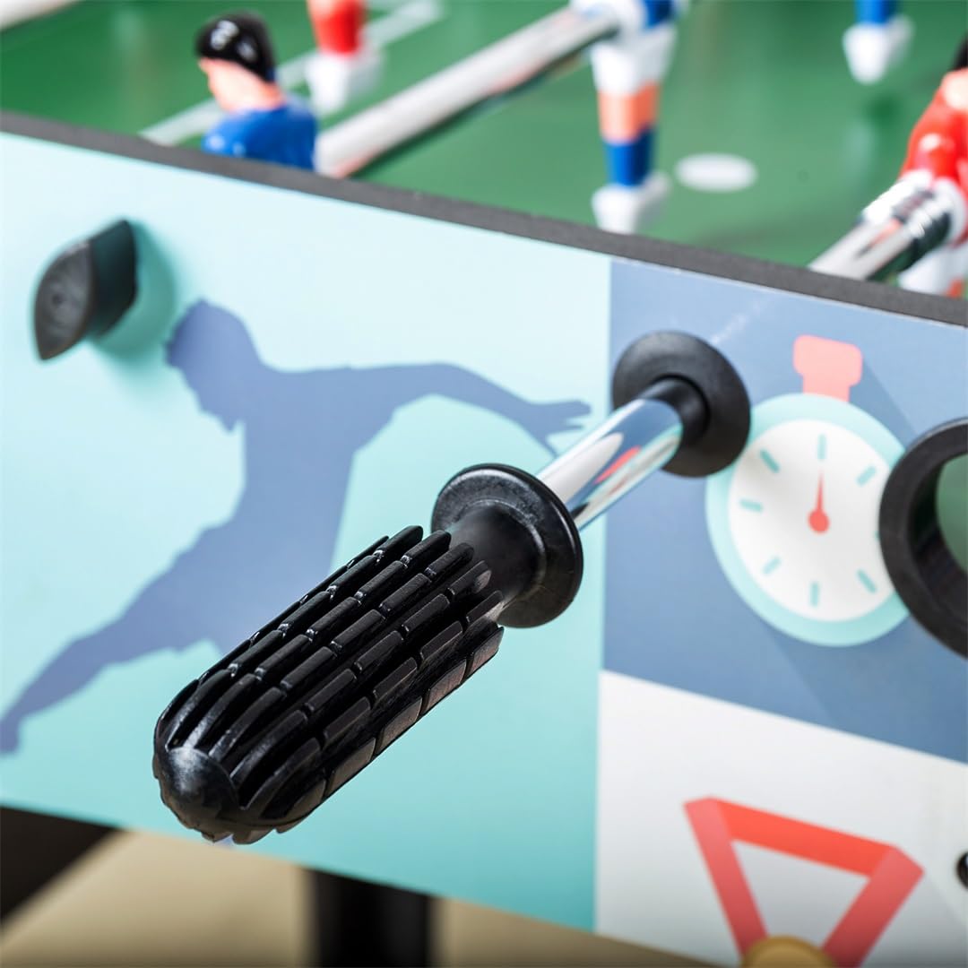 hotsizz Futbolín Infantil Plegable Diseño con Barras telescópicas, 121 × 60 × 80 cm, futbolín Apto para Adultos y niños.