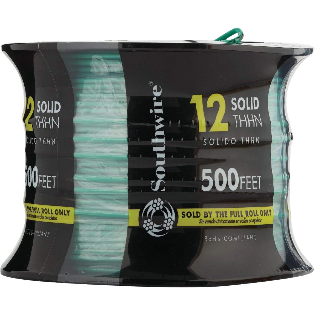 Southwire Building Wire 12 Ga, Single Conductor 20 Amp 600 V 90 Deg C 500 ' Green