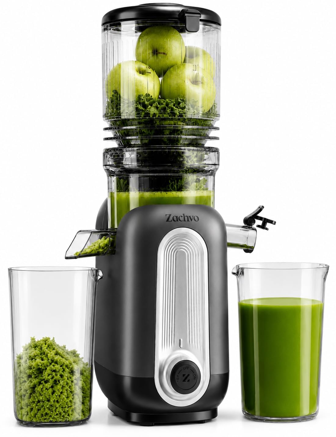Entsafter Gemüse und Obst Testsieger – Slow Juicer mit 130 mm Extra Breitem Einfüllschacht, Kaltpress-Technologie (300 W), Hohe Saftausbeute, Leise & Einfach zu Reinigen