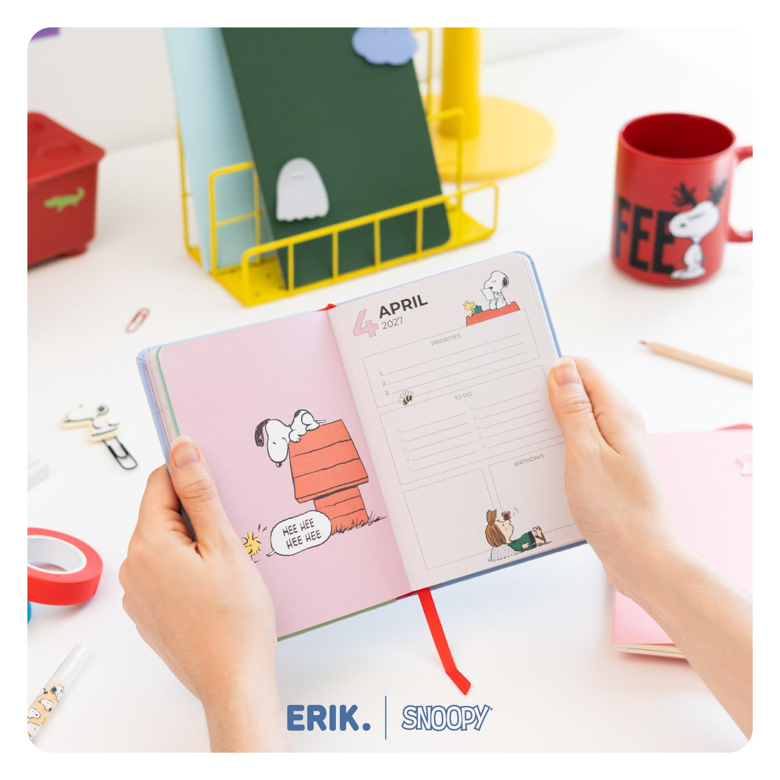 Grupo Erik Petit Agenda 2026 2027 Snoopy Semainier Planner Adulte Original