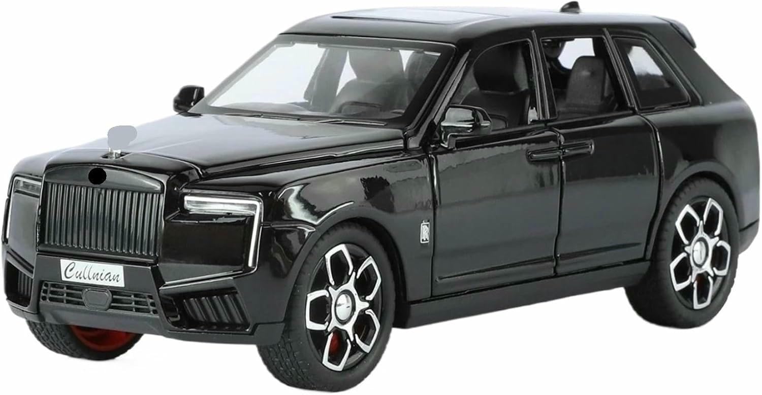DEAVER Modelli auto lega pressofusa scala 1:32 per SUV per Cullinan modelli veicoli con finiture metallo alla moda collezione espositori(Black)