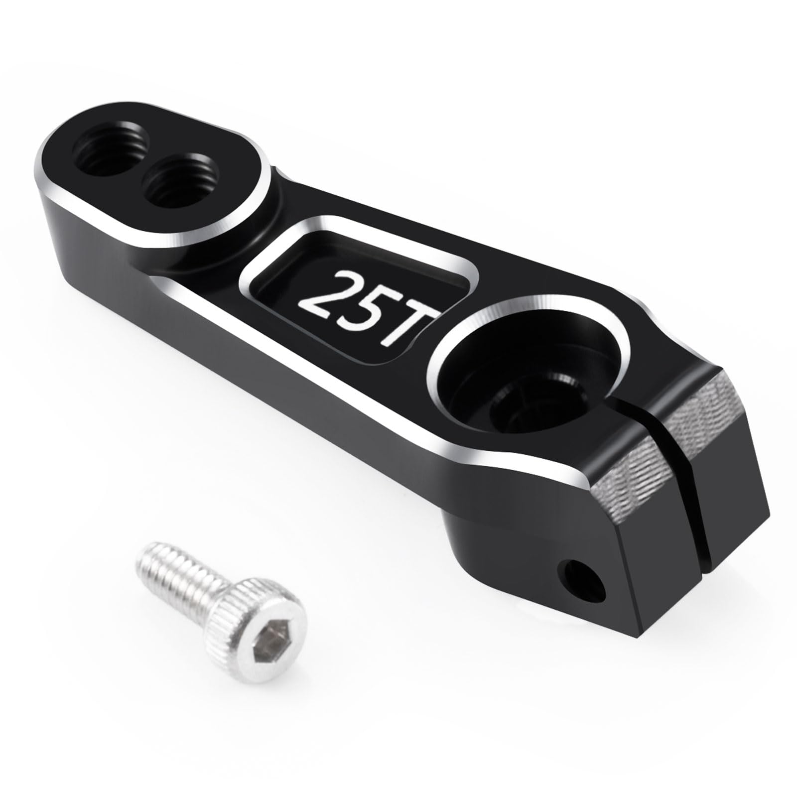 WEFEINO 2Pcs Metal 25T Servo Horn 16.5mm 25 Teeth Steering Arm Upgrade Parts for 1/8 1/10 RC Off-Road Crawler Drift Racing Car