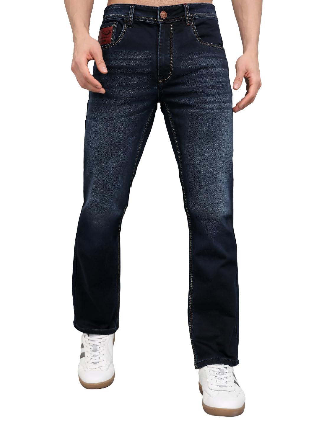 monte carlo Mens Straight Fit Light Wash Denim |Mid-Rise | Comfortable & Stylish | Denim for Men's. (Pack of 1)-picture-23