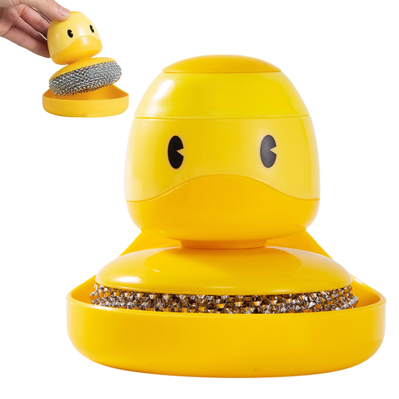 bellv Wire Cleaning Ball Scrubber | Dishwasher Cleaning Brush, Kitchen Scrubber - Yellow Duck Multifunctional Kitchen Scrubbers for Pans, Grills, Pots