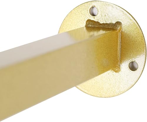 Miniatura 8 de Estante de ropa de oro con estantes, hierro y madera en forma de U rack de ropa rack de ropa resistente