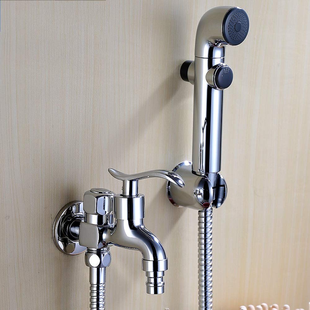 QHQQXN Rubinetto Miscelatore Tutto in Bronzo Rubinetto per Lavatrice Rubinetto per Lavatrice 4 Punti Singolo Freddo Doppia Testa Doppio Uso Un Passaggio Due su Tre collegamenti Rubinetto per Piscina