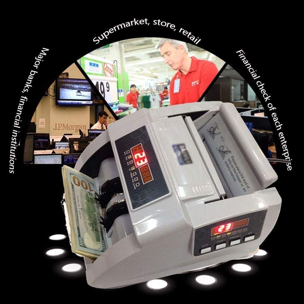Geldzählmaschine mit UV/MG-Fälschungserkennung, Geldzählmaschine unterstützt US-Dollar, Euro, Hongkong-Dollar usw., geeignet für Supermärkte, Restaurants, Zuhause