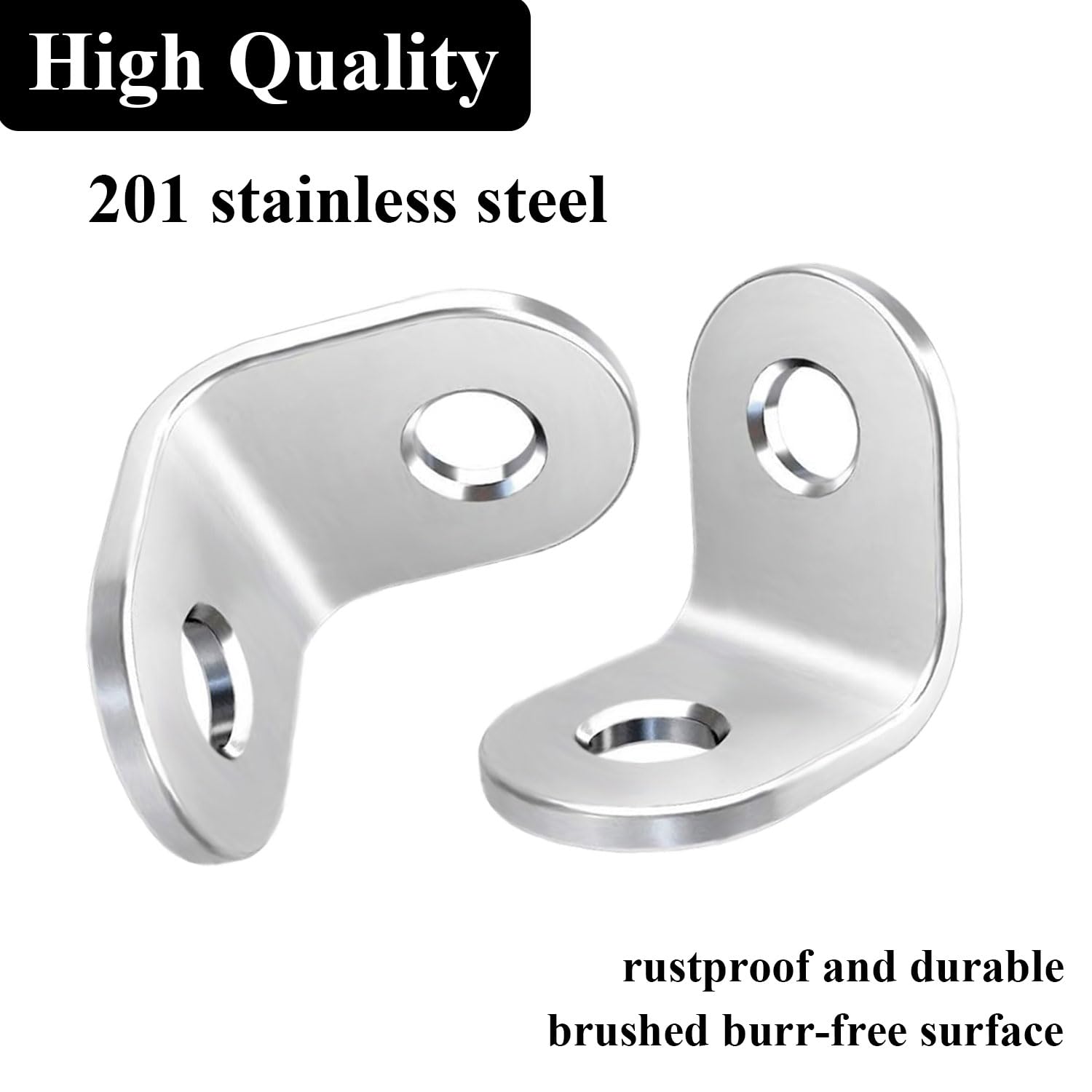 Wopanxye L Brackets for Wood 24pcs 90° Corner Brace for Wood Stainless Steel 16x30mm L Shaped Right Angle Bracket Joint Connector for Furniture Appliance Fixing Shelf Table Chair Desk Fixation - Image 4