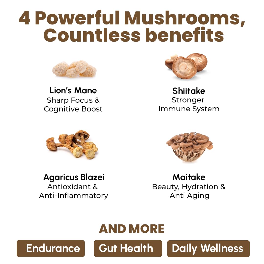 Rooted Active Organic Active Hexose Correlated Compound Powder | Immune Support Supplement | Mushroom-Derived Extract | 100% Natural, Vegan, Lab-Tested Immunity Booster (45 Grams) - Image 3 thumbnail