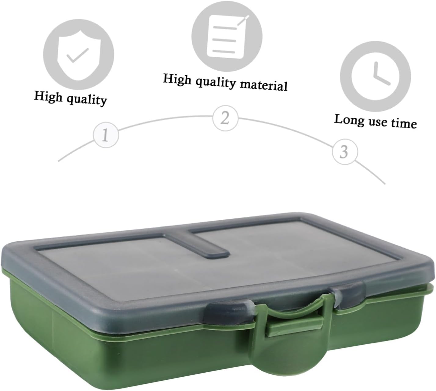 2pcs Fishing Lure Storage Box with Dividers Lid Tackle Tray Organizer for Efficient Bait and Fishing Accessories Storage Green Cases for Anglers
