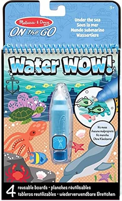 Melissa & Doug Water WOW! Under the Sea| Water Reveal Travel Book | Activity Pad | 3+ | Gift for Boy or Girl