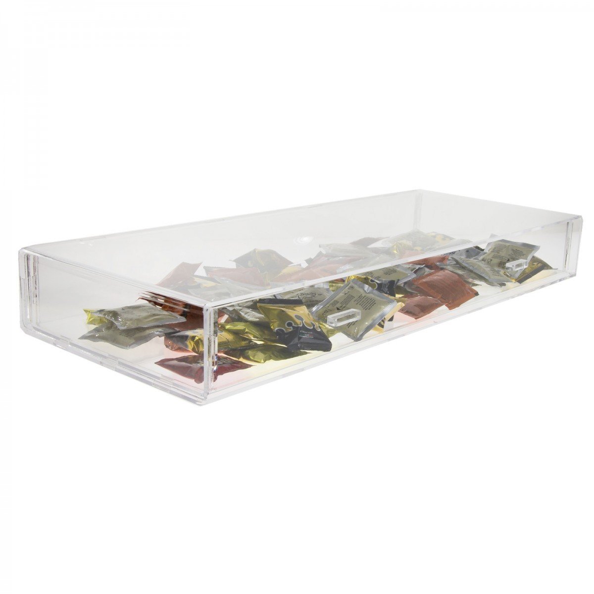 Porta cialde caffè in plexiglass trasparente - Misure: 70 x 36 x H11.5 cm