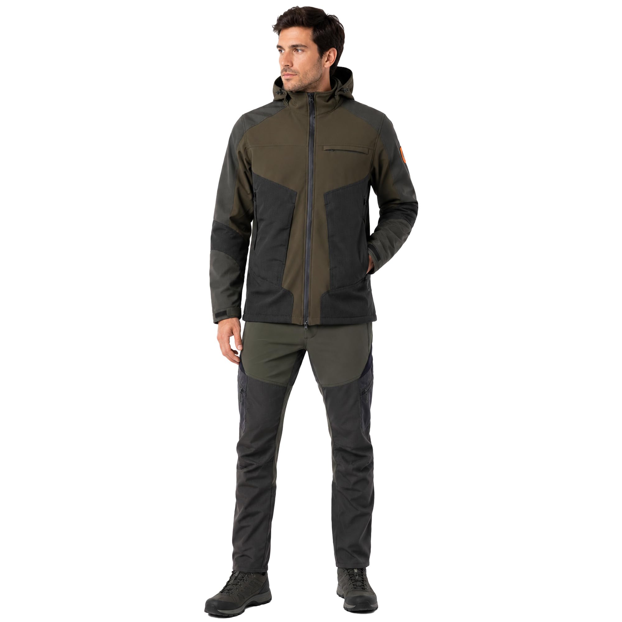 fratelliditalia.org Completo Tecnico Softshell e pantalone elasticizzato antistrappo impermeabile antivento ideale caccia lavoro e Outdoor