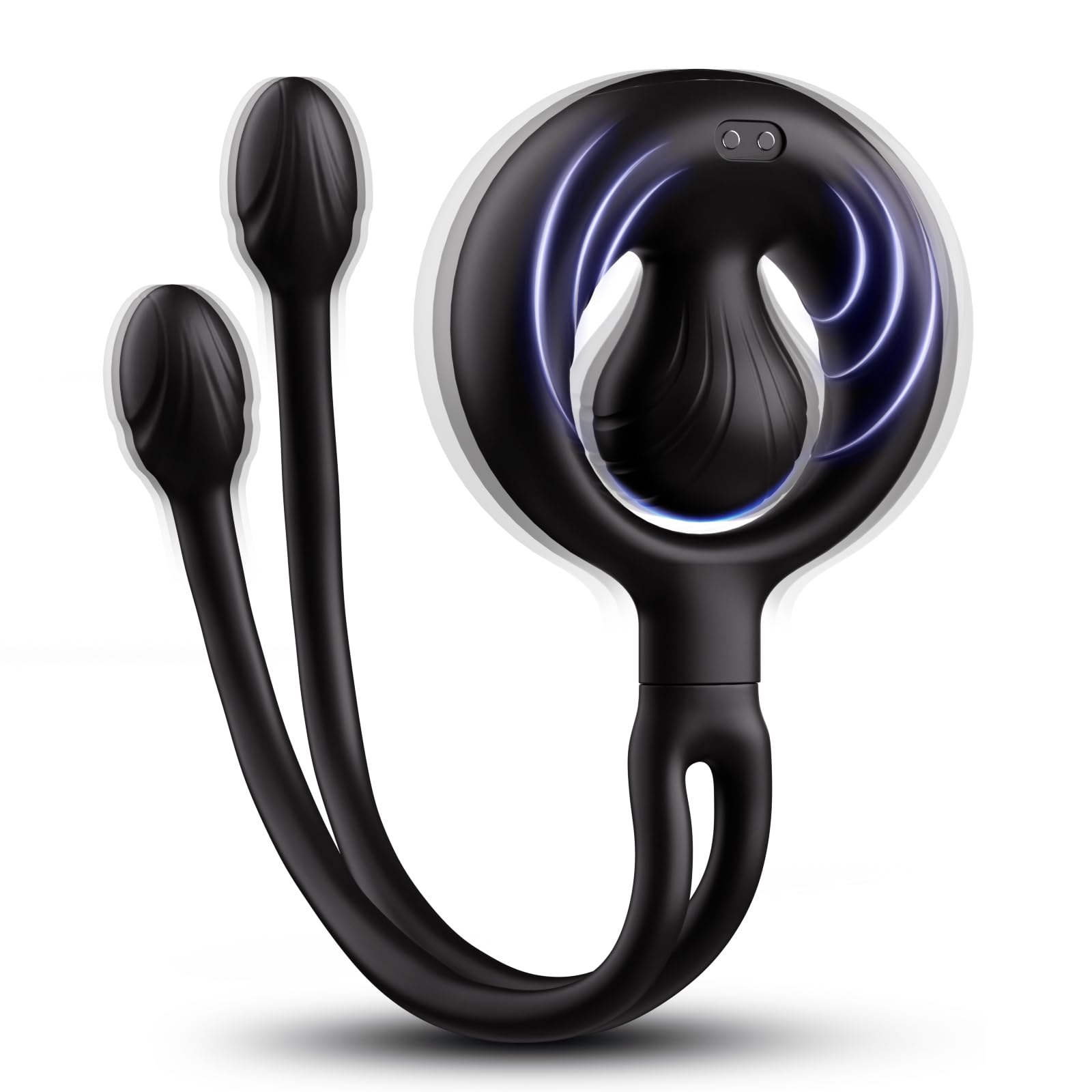 Anillo vibrador para el pene Juguetes anales，4 motores anillo vibradorador pene clítoris juguetes eróticos para pareja sexuales Vibrador de próstata para hombres con 10 vibraciones para erecciones