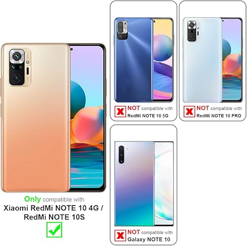 Miniatura 2 de Cadorabo Funda puede usarse con Xiaomi RedMi NOTE 10 4GRedMi NOTE 10S en Glossy Pink - Gold - Funda protectora de silicona TPU flexible y con