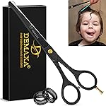 6.5 inch Kids Hair Cutting Scissors Kit - Baby & Toddler Haircut Set with Safety Scissors & Clippers - Hair Shears for Kids, Children, Women, Men - Barber Shears kids haircut cape