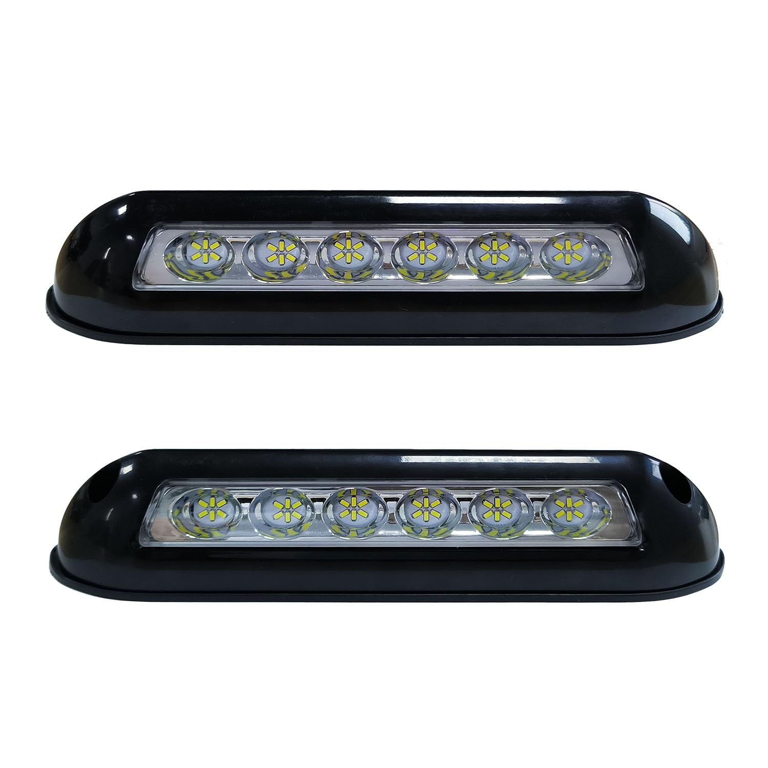 RV Black 12V Led Light 2 Set Porch Awning Lights Black 30 LED Exterior High Light-Output Low Ampere Draw for Trucks Motorhome Caravan Camper Trailer
