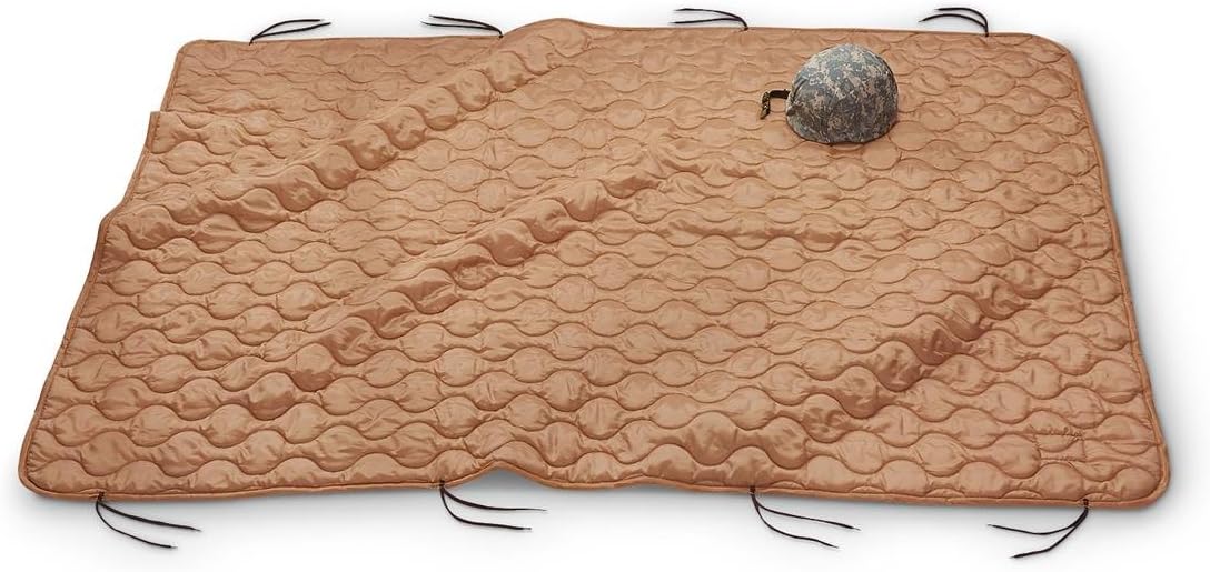 Military Style Poncho Liner Blanket - Woobie (Coyote Tan)