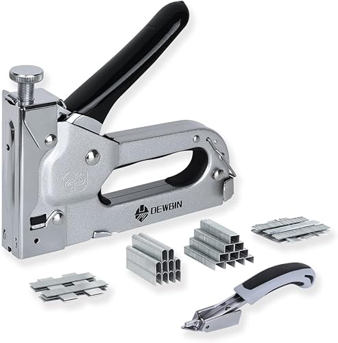 Pistola grapadora 4 en 1 para tapicería resistente, con 2000 grapas, clavadora manual de ajuste de potencia, para muebles, para madera, carpintería, disponible en Yaxa Costa Rica