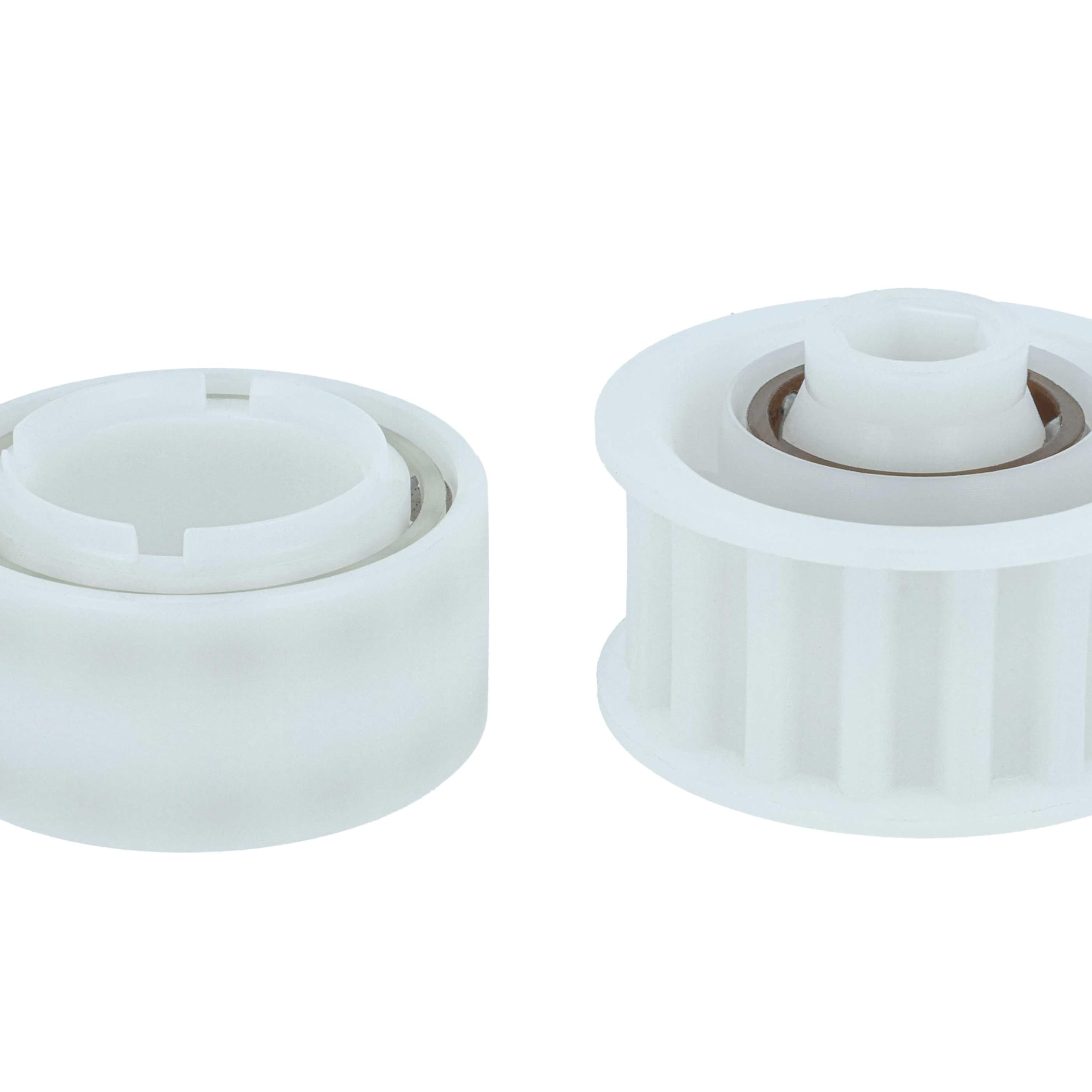 vhbw 4X Führungsräder, 2X Riemenscheiben Ersatz für Maytronics Dolphin 3884997-R6, 3884997-R3 für Poolsauger