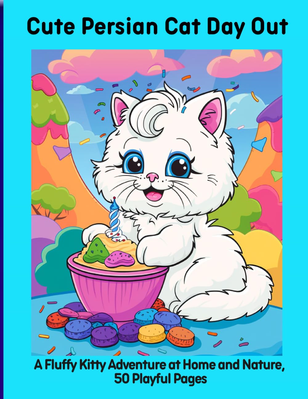 Cute Persian Cat Day Out: A Fluffy Kitty Adventure at Home and Nature, 50 Playful Pages