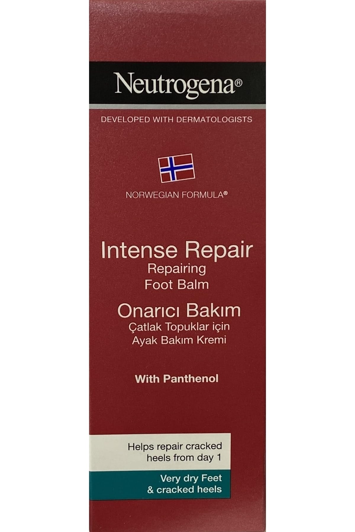 Neutrogena Intense Repair Onarıcı Bakım Çatlak Topuklar İçin Ayak Bakım Kremi, 50ml, Panthenol İçerikli