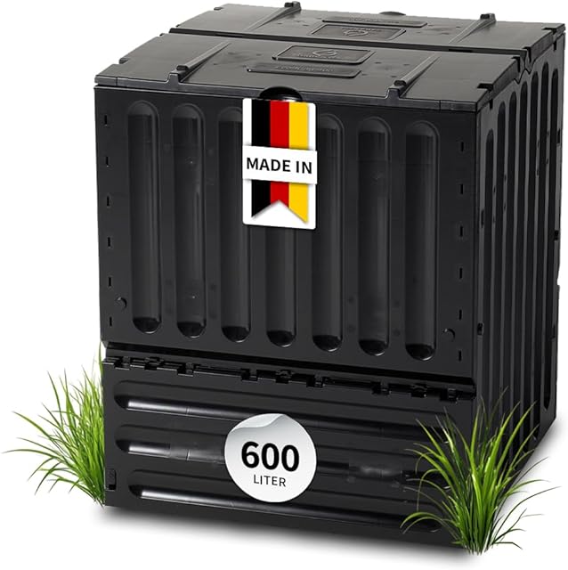 Garantia Garantia Eco-King Komposter 600 Liter schwarz - Komposter Garten, Schnellkomposter, Abfall & Recycling, Biomüll, Komposteimer, Garten, Thermokomposter, Garten, Kompost, Biotonne — Komposter
