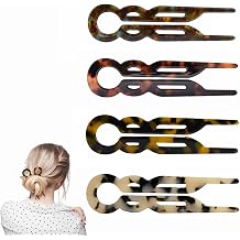 4PCS French Hair Pins for Women 4.33 inch Length Prestige Elegant Hairpins Suitable for Thick Medium Long Hair Types
