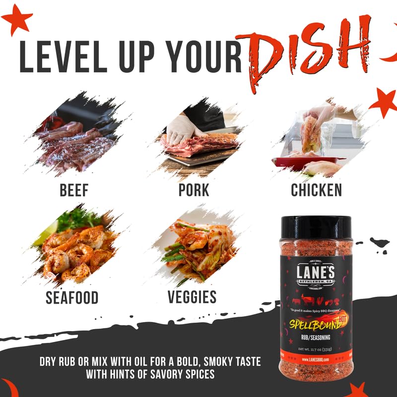 Miniatura 5 de Lane's Spellbound - Condimento para frotar cerdo dulce y picante, condimento natural para frotar los glúteos, frotar costillas para ahumar y asar a