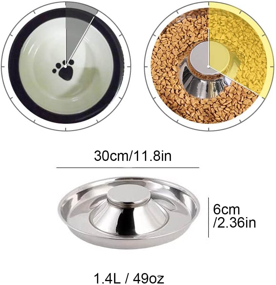 YUDANSI Stainless Steel Puppy Weaning Bowls,Cat Bowls for Food Water,Multiple Puppies Feeder Whelping Dishes,Litter Feeding Station Pans for Small Dogs Cats Eating at Same Time-Small Medium Large Size