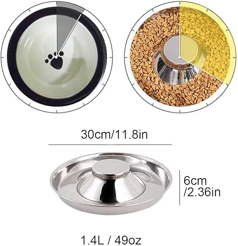 Miniatura 7 de Yudansi Cuencos de acero inoxidable para cachorros de destete de acero inoxidable cuencos para gatos para agua alimentaria cuenco para comedero para