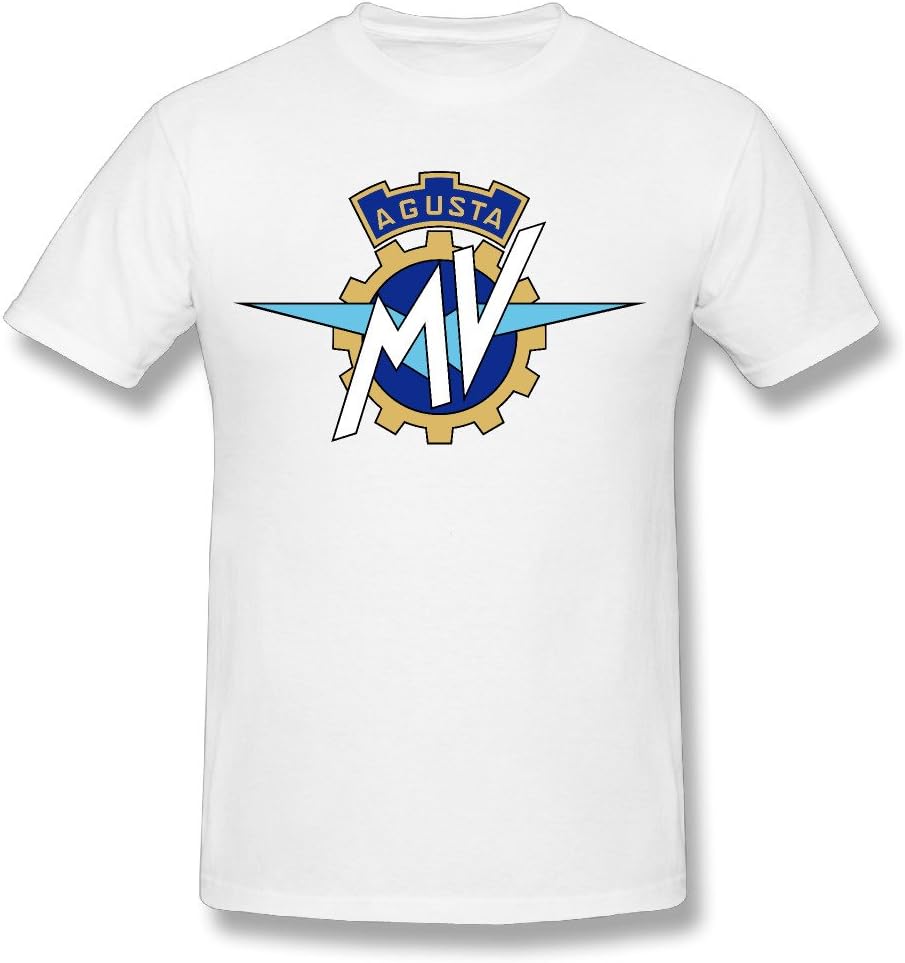 OGREA Men's MV Agusta Logo Fashion T-Shirt White