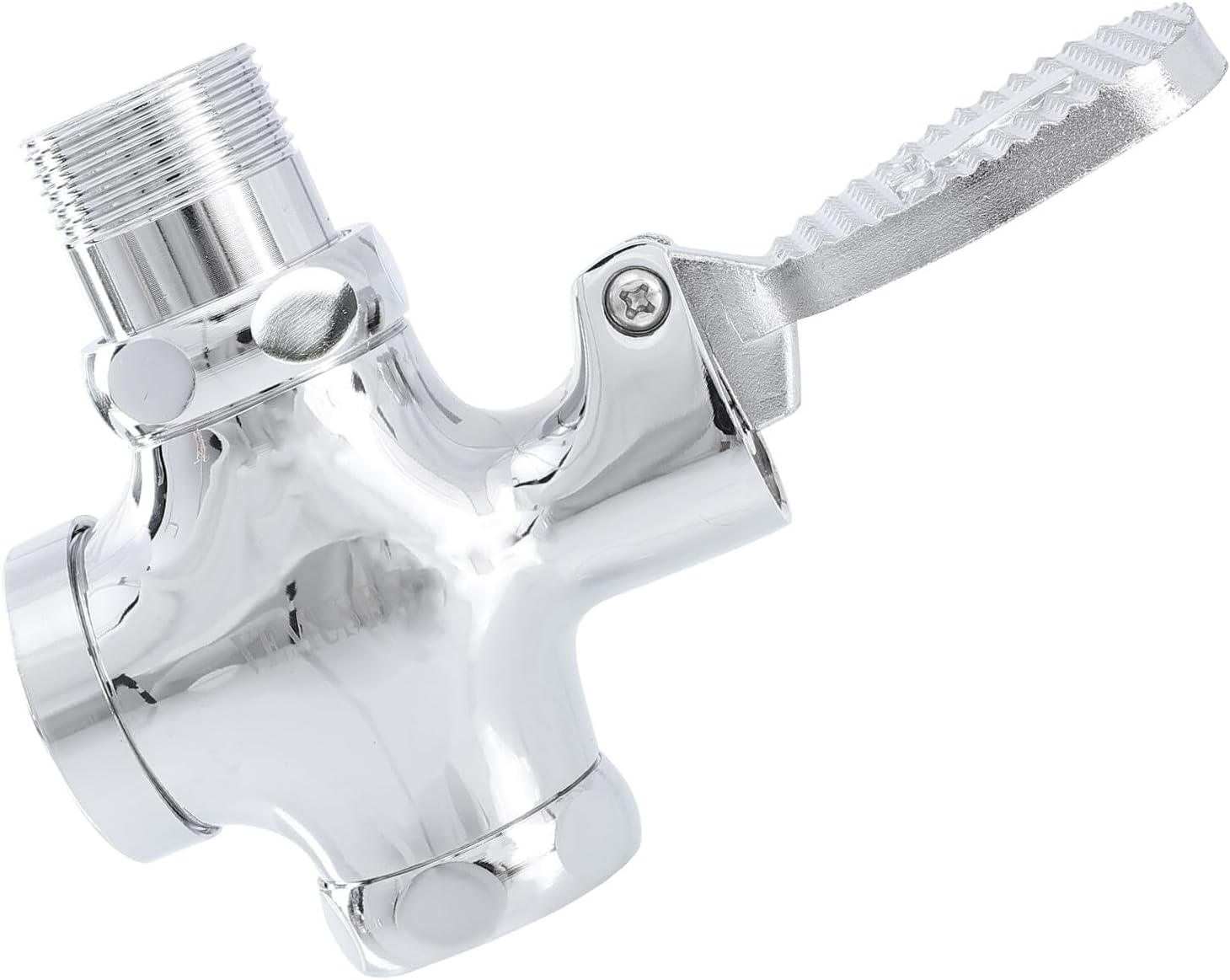 Kisangel Copper Foot Pedal Flush Valve Wear-resistant Toilet Flush Valve for Urinals Easy to Install for Home Office Hotel Use