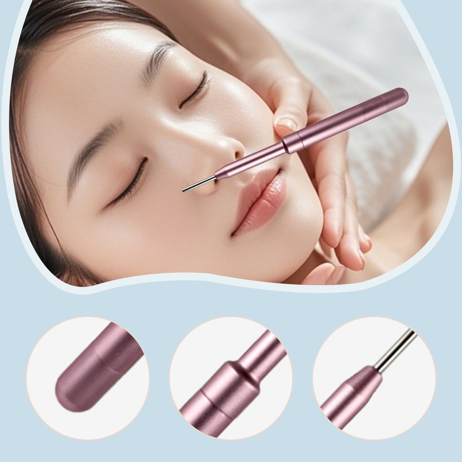 Gesichtsreflexzonenmassagegerät, Tragbar, Manuell, Professionell, Metall, Massagestift für Körper, Augen, Ohren, Nacken Und