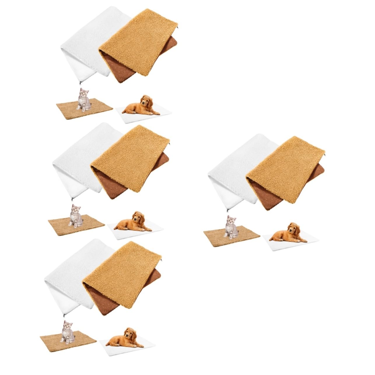minkissy 8 Camas para Gatos de Interior para Gatos, Mantas de Felpa para sofá, Jaula de Conejo, Almohadilla de autocalentamiento para Mascotas, Cama de Perro, Mantas para Perros, Ropa de Cama de