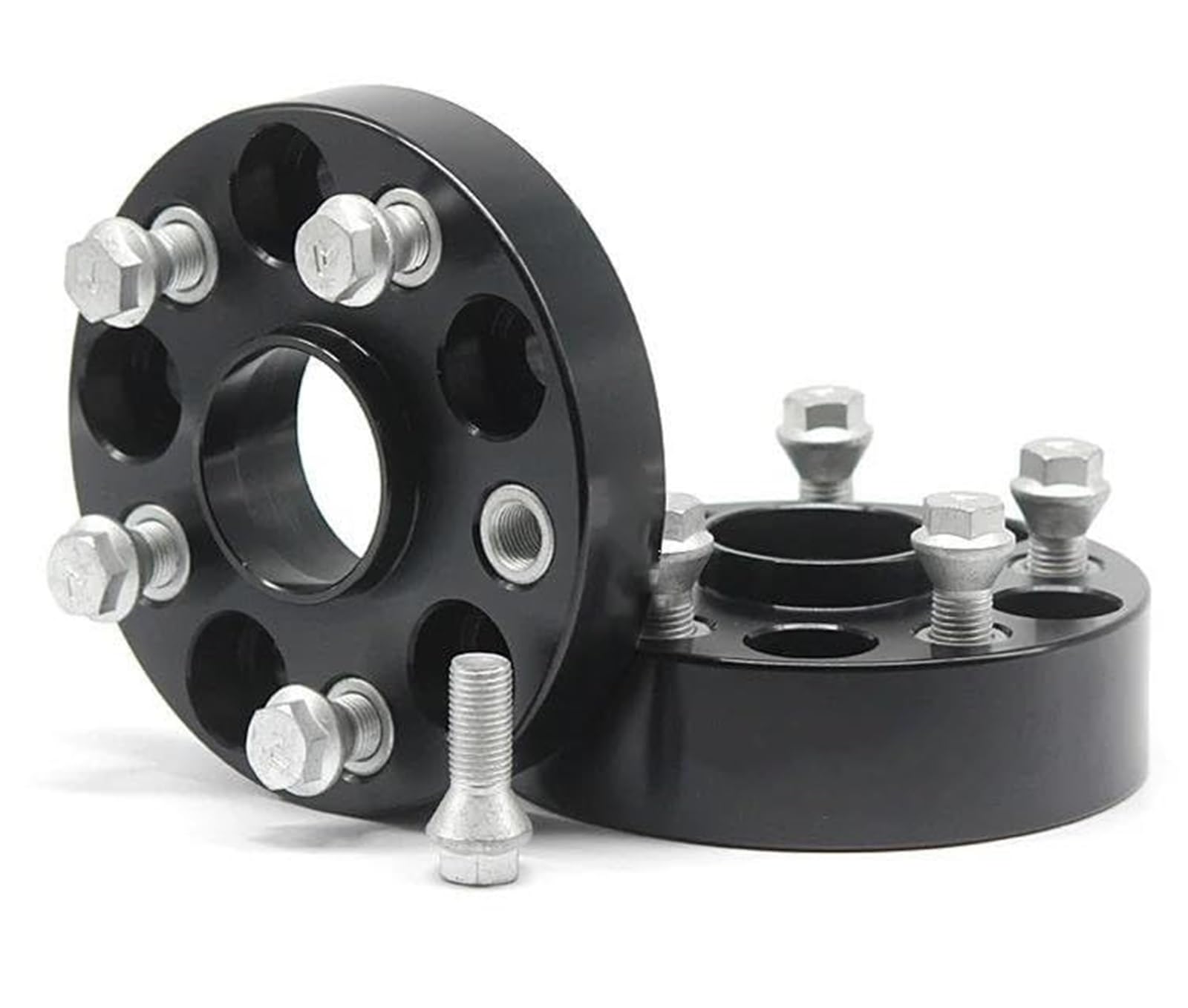 Podkładki dystansowe 2 sztuki, do 25/30/35/40 mm, kute ze stopu aluminium 6061-T6, podkładki kół samochodowych PCD 5x100 57,1, adaptera koła Dystans do kół(BLACK 20MM)