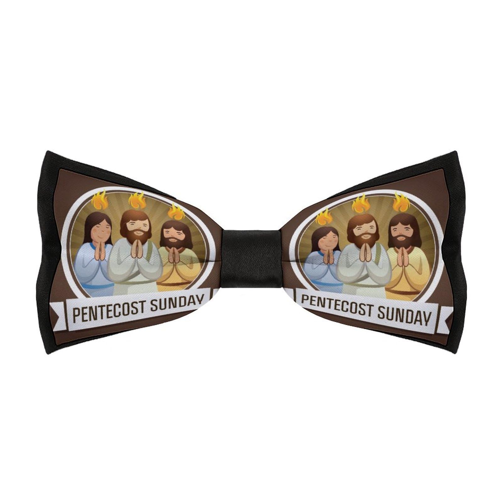 JYYAU Shavout Pentecost Bow Tie Adjustable Necktie For Men Business Fashion Pre-tied Tie Neckwear Novelty Accessory For Weddings Party Festival