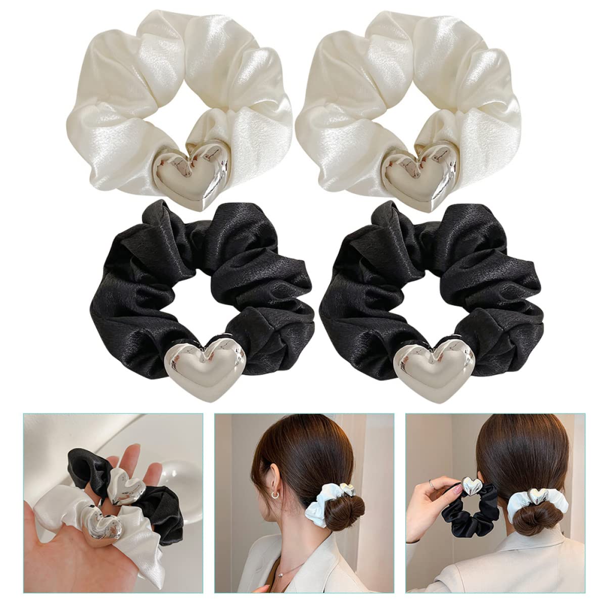 Housoutil 20piezas Scrunchies De Pelo Diseño De Accesorios De Cabello Para Mujeres Para y Elastizados y Cómodos